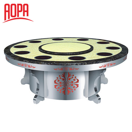 AOPA  Hot Pot Restaurant Round Marble Dining Table Z49