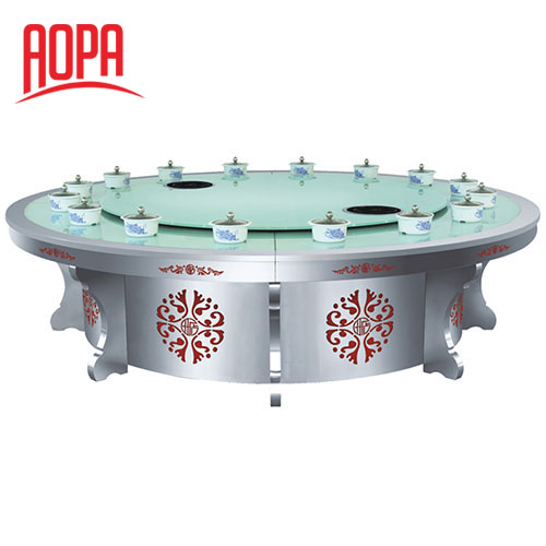 AOPA Stainless Steel Rotatable Hot Pot Table Z65