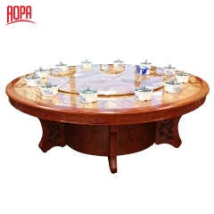 AOPA luxury Wood Malaysia Round Rotating Dining Table Z36