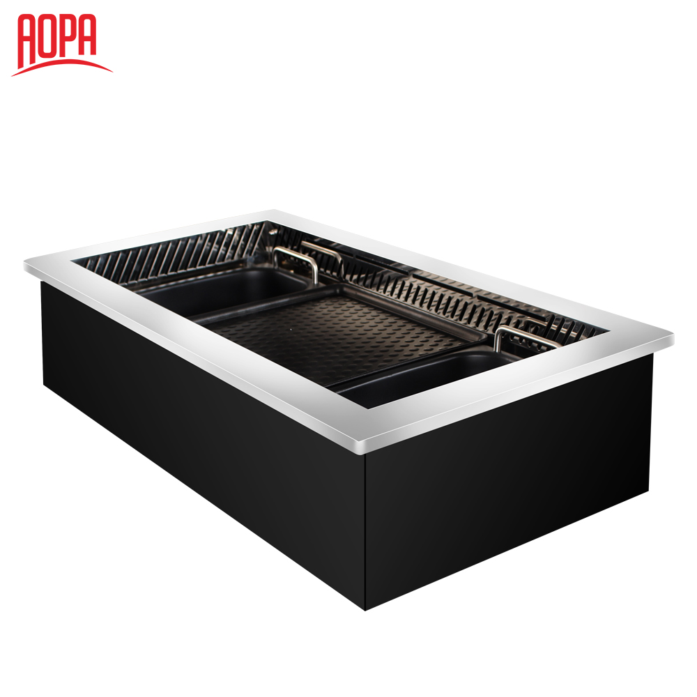 AOPA New Hot Pot Equipment Smokeless Hot Pot BBQ Grill