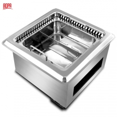 AOPA Square  Smokeless Hot Pot Equipment for restaurant dining table