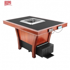 AOPA Solid Wood Hot Pot Table Smokeless Hot Pot Table Z113