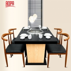 AOPA Smokeless Hot Pot Table Easy Installl Dining table Z110